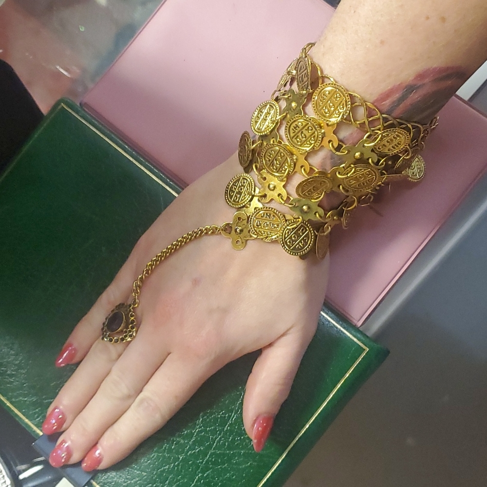 Vintage coin / ring bracelet